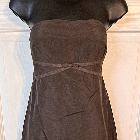 J. Crew Brown Strapless Silk Dress - Picture 2 of 7